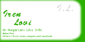 iren lovi business card